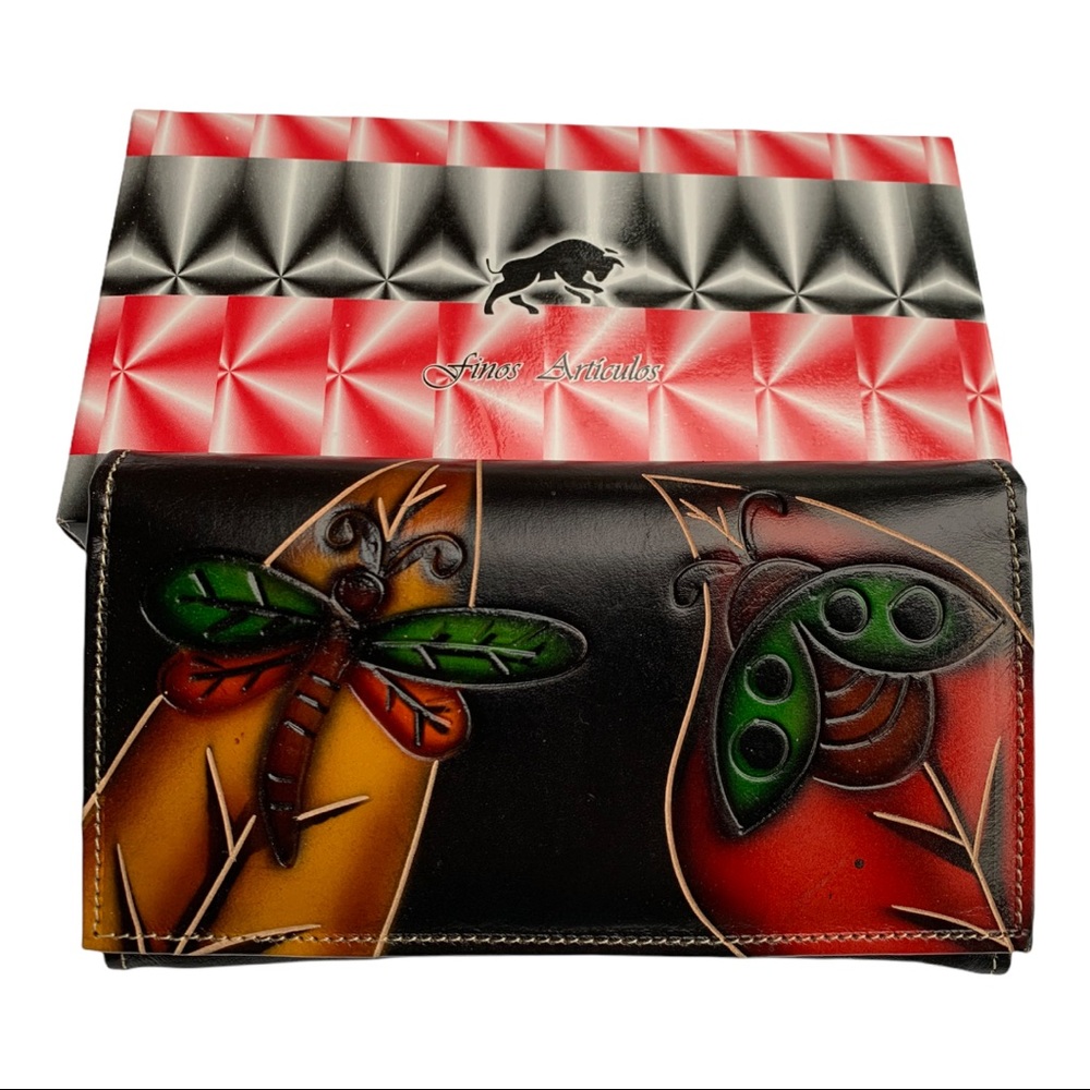 Black Leather Tri-fold Wallet